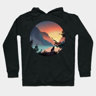 Sunset behind the mountains Hoodie